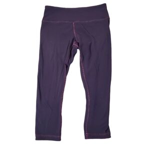 Lululemon Women's Purple Pink Reversible Low Rise Wunder Under Crop Leggings‎ 6